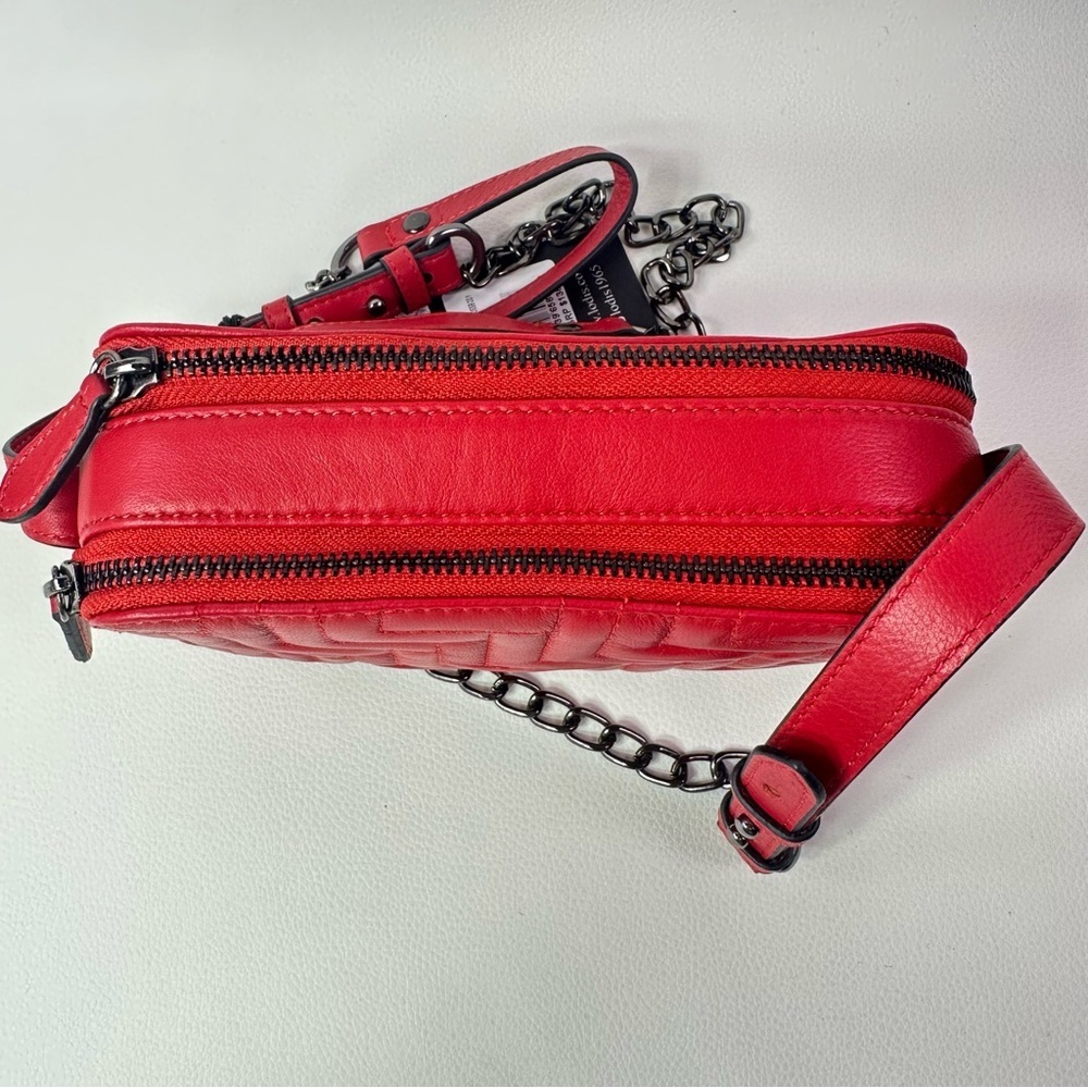 NEW Women’s LODIS 1965 Red Signature Quilt Double Top Zip Crossbody Bag - Picture 6 of 14